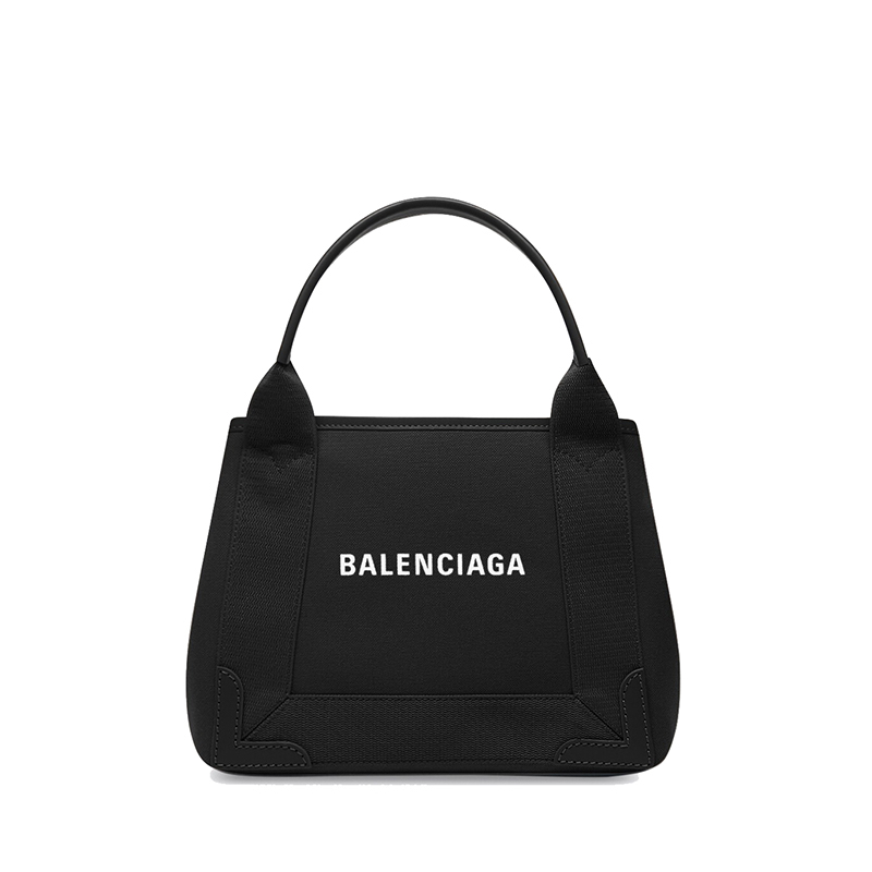 商品Balenciaga|Balenciaga/巴黎世家 经典款NAVY系列 女士XS黑色帆布配皮手提斜跨单肩托特包3903462HH3N9260,价格¥8037,第5张图片详细描述