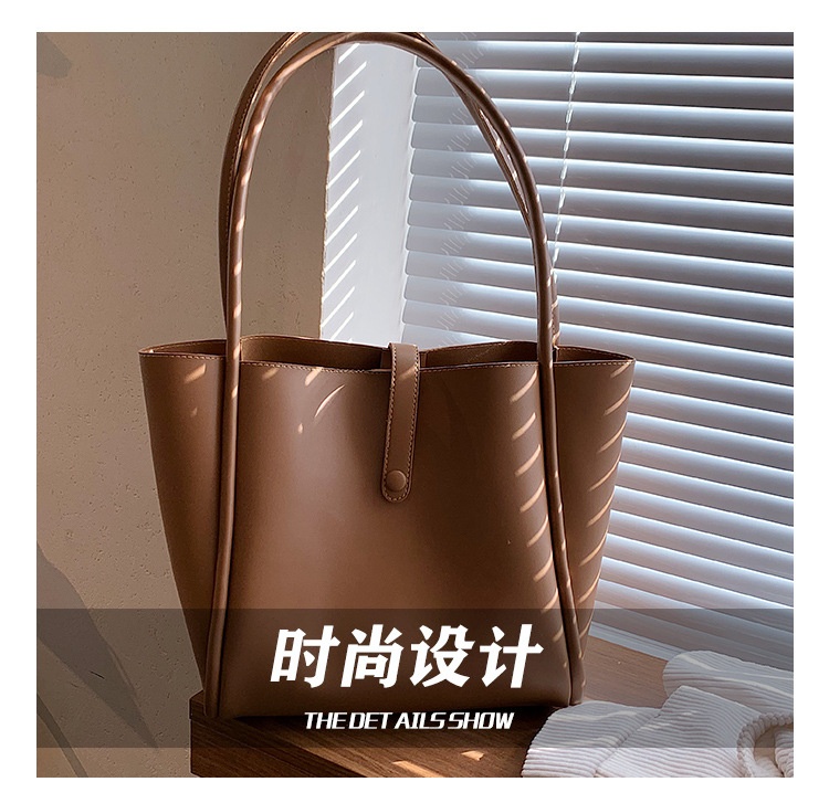 商品[国内直发] GLENVINTEN|格岚云顿复古大包包女2022秋季新款bag时尚子母包小众气质ins大容量腋下包,价格¥133,第5张图片详细描述