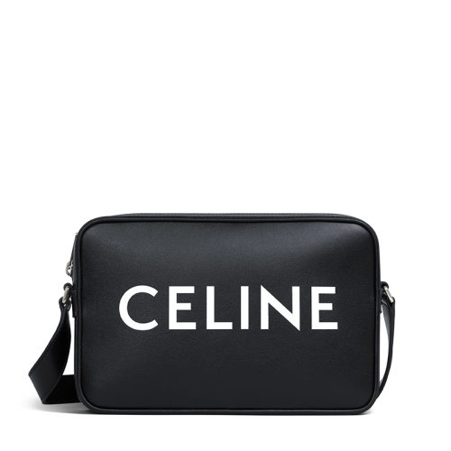 商品Celine|【包税】CELINE/赛琳    MESSENGER系列 男士中号黑色光滑小牛皮徽标印花拉链开合单肩斜挎包194503DOT.38SI,价格¥9780,第5张图片详细描述