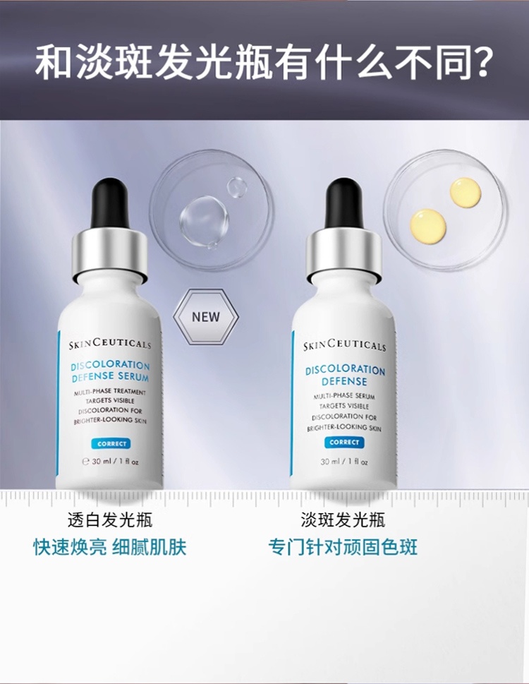 商品SkinCeuticals|修丽可 发光瓶亮白精华液,价格¥576,第9张图片详细描述