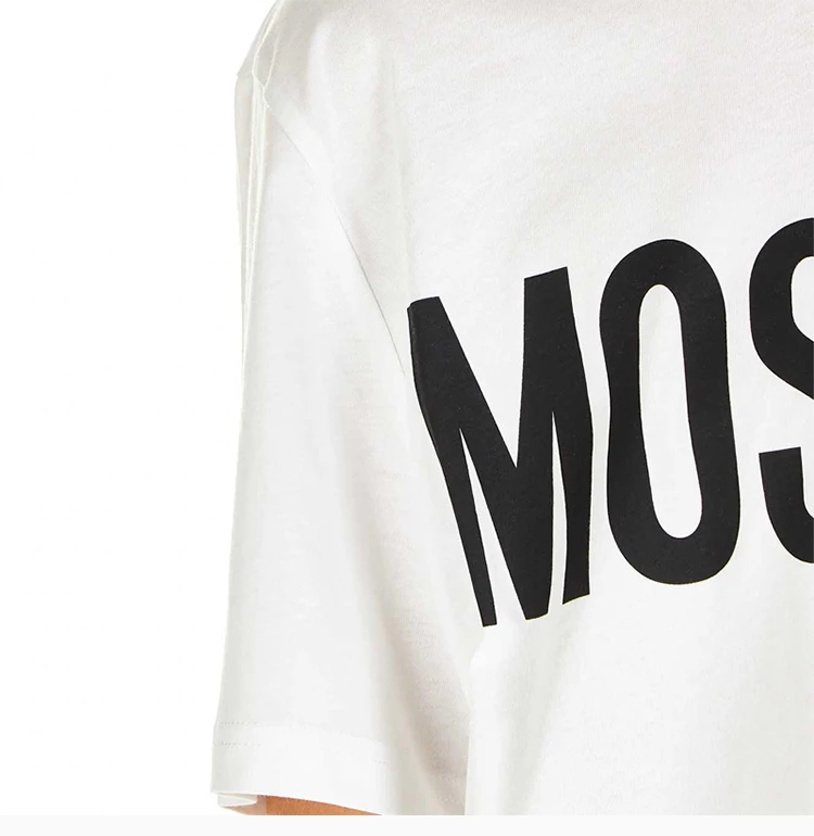 商品Moschino|Moschino 莫斯奇诺 白色棉男士短袖T恤 0705-2040-A1001,价格¥703,第7张图片详细描述