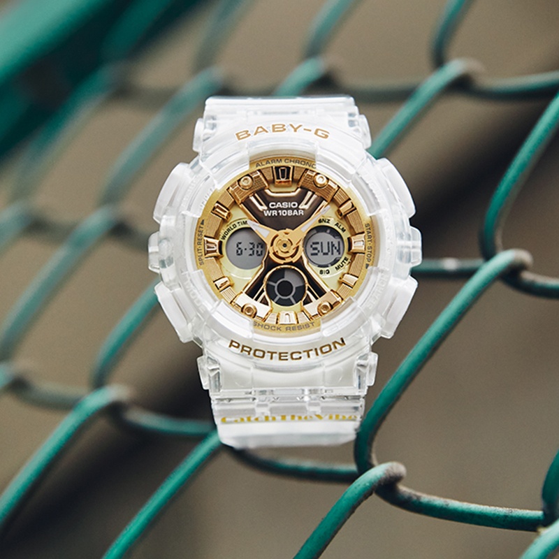 商品[国内直发] Casio|卡西欧冰韧系列透明金baby-g潮流电子手表女表,价格¥709,第3张图片详细描述