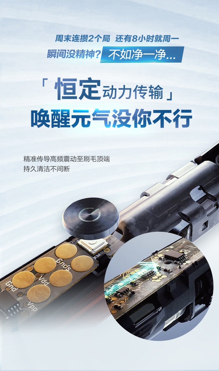 商品[国内直发] Philips|飞利浦HX2431电动牙刷 成人充电式声波震动牙刷软毛小羽刷情侣款,价格¥345,第6张图片详细描述