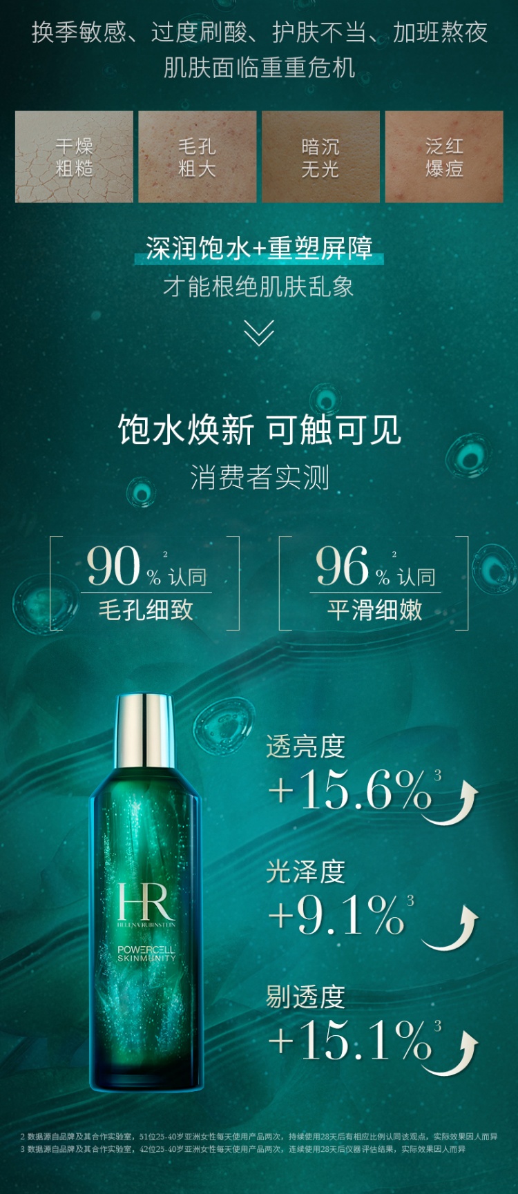 商品【原封正品】 Helena Rubinstein|赫莲娜 绿宝瓶悦活蓄能新肌水 补水保湿修护精华水 200/400ml 沁透焕活 补水修护 ,价格¥332,第2张图片详细描述