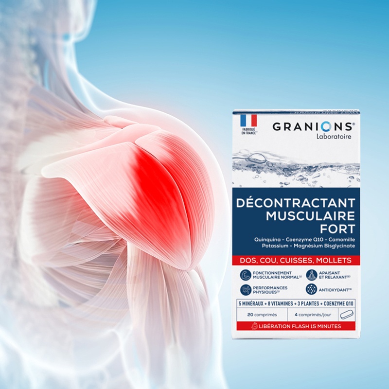 商品Granions|格兰宁强效肌肉松弛剂 20片 缓解肌肉收缩放松减轻疲劳,价格¥177,第3张图片详细描述