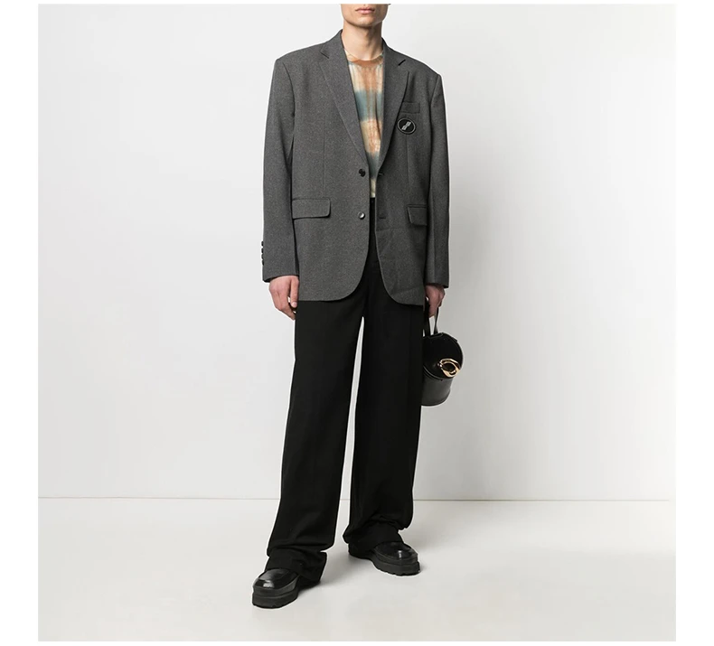 商品We11done|WE11DONE 灰色男士西服上衣 WD-JK4-20-715-U-CH,价格¥2689,第6张图片详细描述