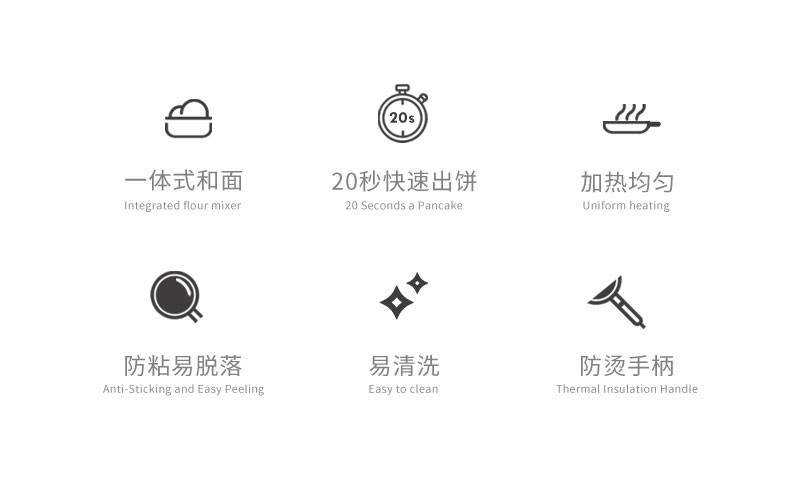 商品[国内直发] Morphy Richards|MR1266薄饼机早餐机轻食机神器一体机家用小型多功能电饼铛,价格¥194,第8张图片详细描述