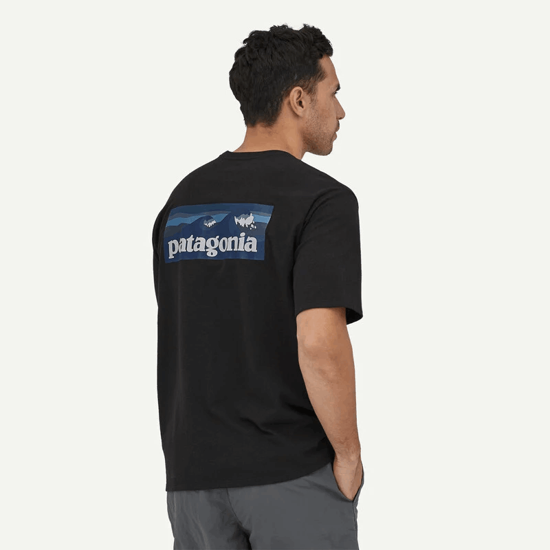 商品Patagonia|PATAGONIA 男士墨黑色棉/涤纶短袖T恤,价格¥446,第4张图片详细描述