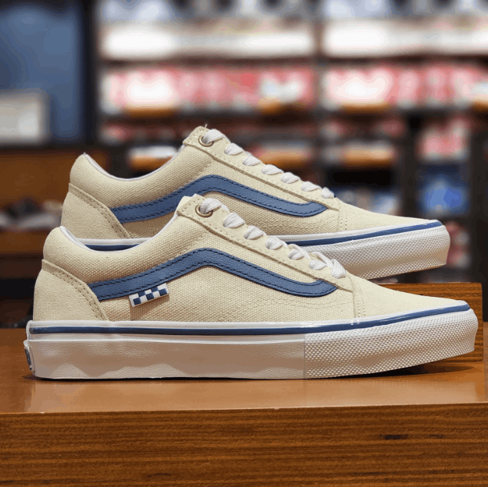 商品Vans|【享贝家】Vans Ols Skool 低帮休闲板鞋 男女同款 白蓝 VN0A5FCBACV（预售，一周后发货）,价格¥297,第2张图片详细描述