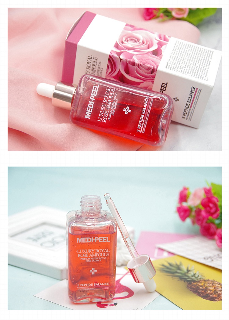 商品[国内直发] MEDIPEEL|韩国MEDIPEEL美蒂菲玫瑰安瓶面部精华补水保湿美白舒缓镇定100ml,价格¥79,第4张图片详细描述