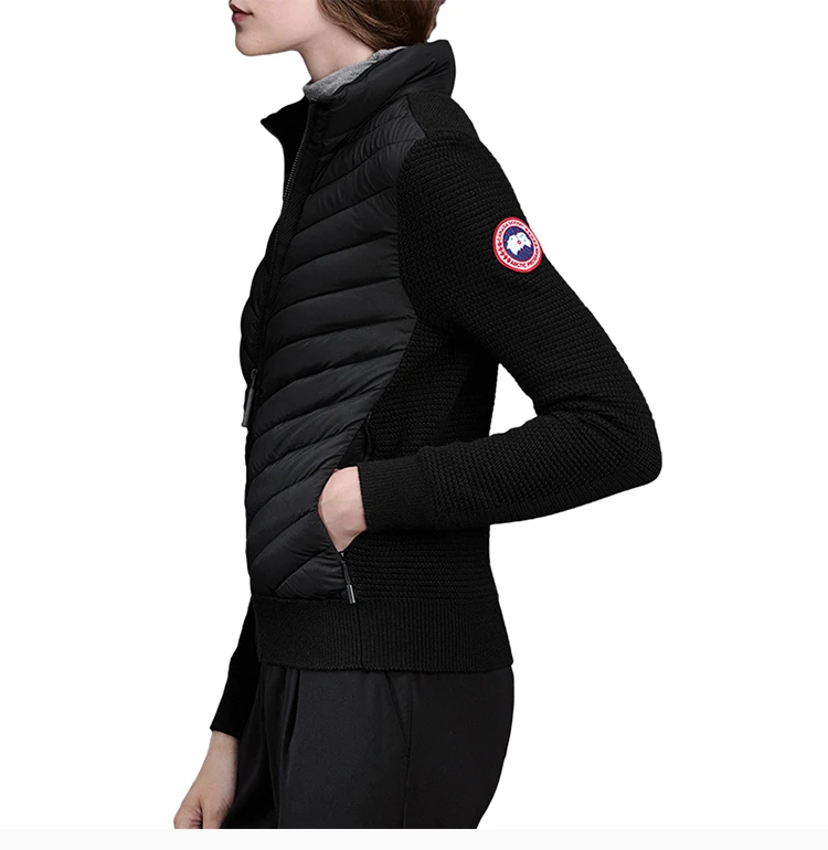 商品[国内直发] Canada Goose|Canada Goose 加拿大鹅 女士黑色HYBRIDGE鹅绒羽绒服 6830L-BLACK,价格¥6237,第6张图片详细描述