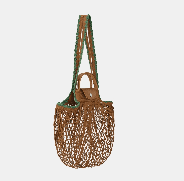 商品Longchamp|珑骧女士织物手提单肩包购物网袋多色大号/迷你（香港仓发货）,价格¥568,第17张图片详细描述