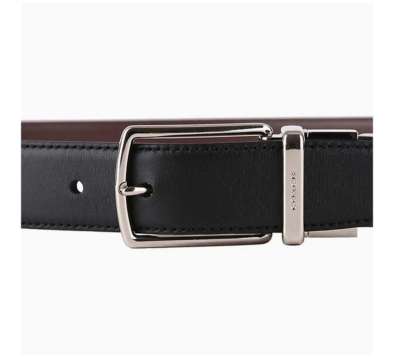 商品[国内直发] Coach|COACH 蔻驰 黑色时尚商务金属针扣式男士腰带 F64824AQO,价格¥829,第8张图片详细描述