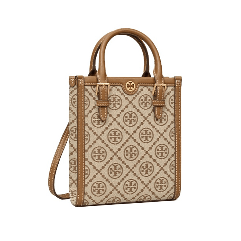 商品[国内直发] Tory Burch|汤丽柏琦TB女包 T MONOGRAM女士迷你提花手提单肩托特包琴谱包明星同款87146 405,价格¥2855,第6张图片详细描述