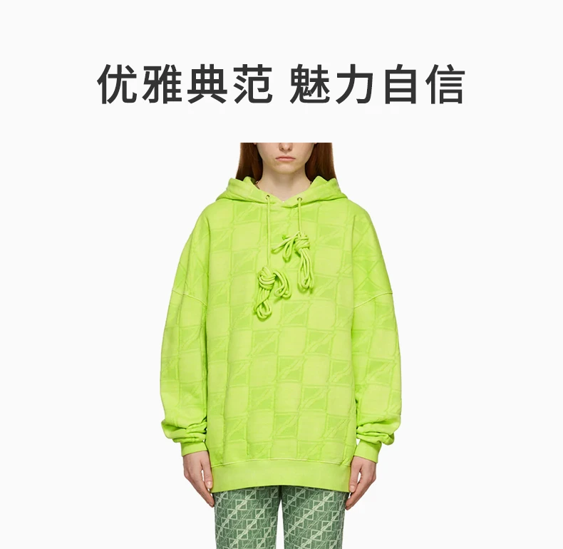 商品We11done|WE11DONE 中性荧光绿男士卫衣/帽衫 WD-TH3-21-581-U-GR 【韩国产地商品，大陆地区收货约30-40天】,价格¥1507,第1张图片详细描述