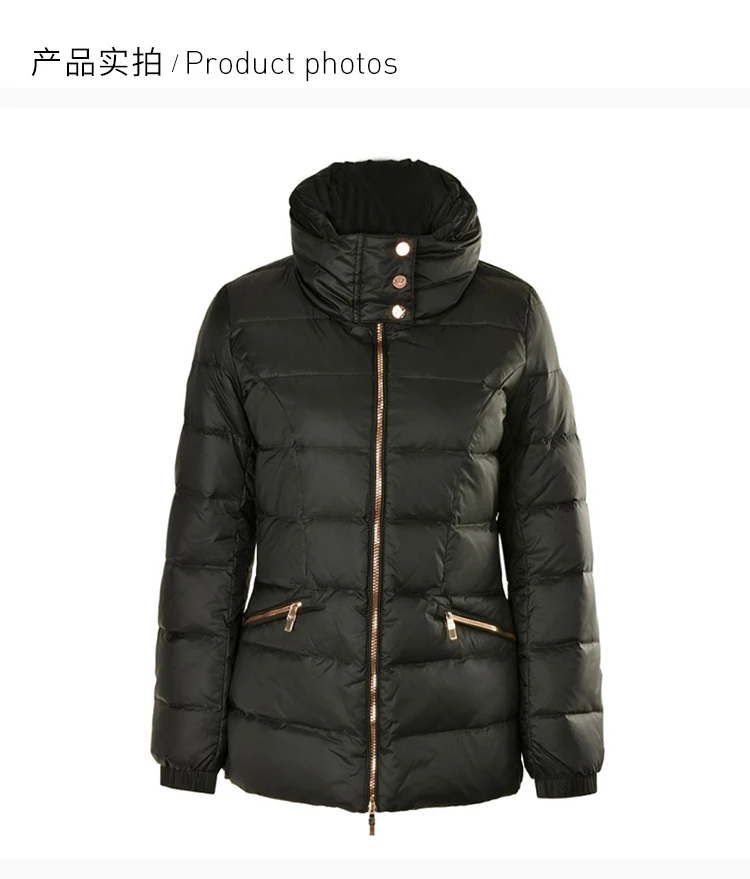 商品Emporio Armani|Emporio Armani 安普里奥 阿玛尼 黑色女士修身羽绒服 6YTB04-N01Z-1200,价格¥1398,第5张图片详细描述