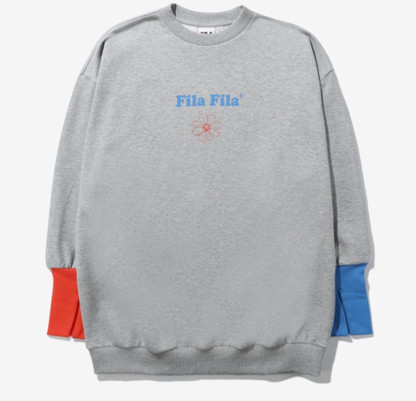 商品Fila|【享贝家】FILA女士运动休闲拼袖卫衣藏蓝色/灰色FS2POD3158F（特价活动款）,价格¥178,第3张图片详细描述