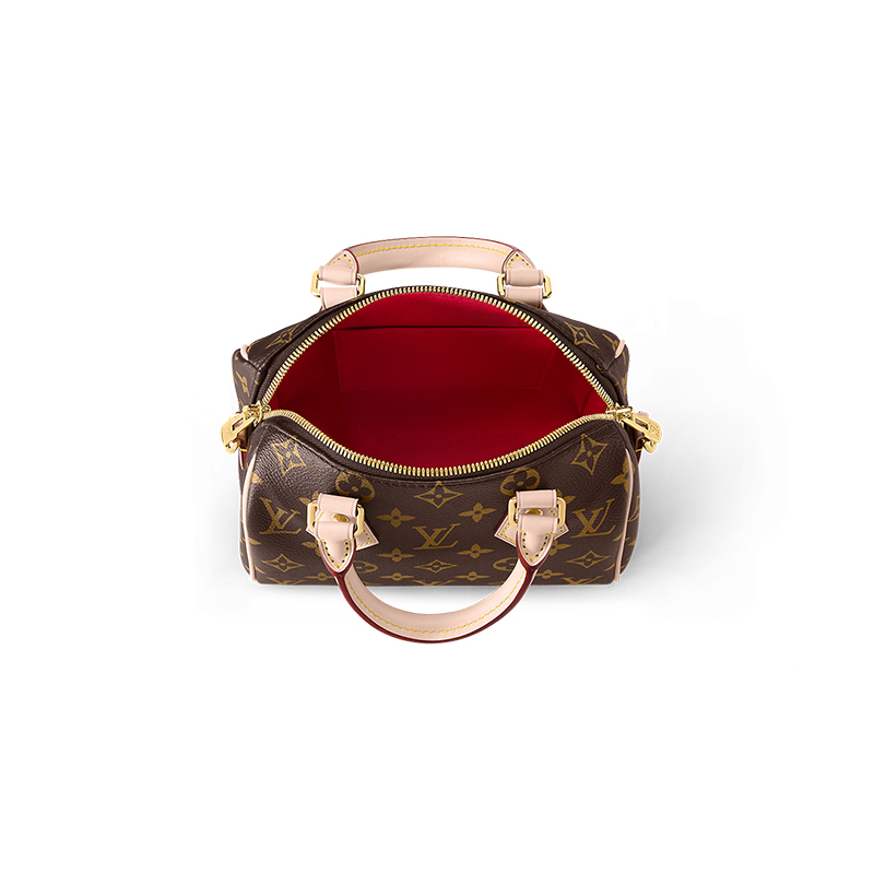 商品Louis Vuitton| 【现货】路易威登Speedy女士老花涂层帆布牛皮边路易威登标志手提包M46234,价格¥17144,第3张图片详细描述
