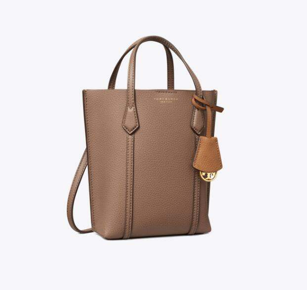 商品[国内直发] Tory Burch|汤丽柏琦 奢侈品TB女包Perry双Tlogo挂件 压花皮革托特包手提单肩斜挎包 89488-123,价格¥2207,第5张图片详细描述
