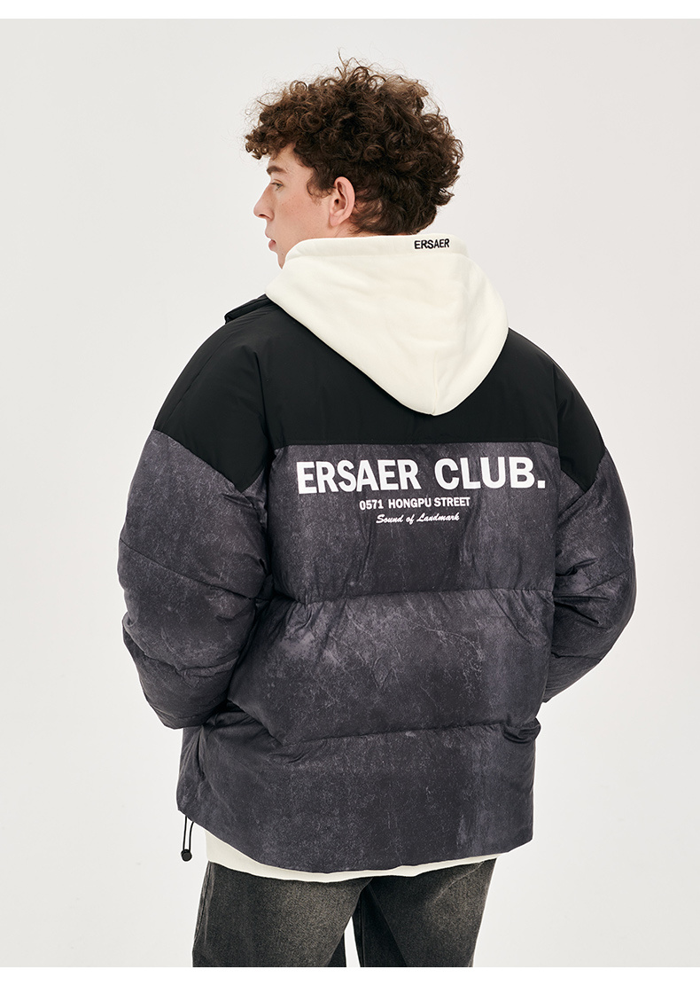 商品[国内直发] ERASER|ER 基础字母logo短款羽绒服男女同款冬季潮牌休闲情侣外套加厚保暖面包服ERyr2255530,价格¥548,第18张图片详细描述