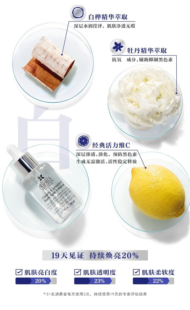 商品Kiehl's|科颜氏 集焕白均衡亮肤维C精华液 30/50/100ml,价格¥386,第4张图片详细描述