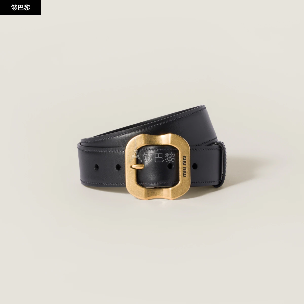 商品Miu Miu|【预售】 缪缪 25春夏 女士 腰带 Ceinture en cuir 5CC663_2IB5_F0002,价格¥5196,第2张图片详细描述