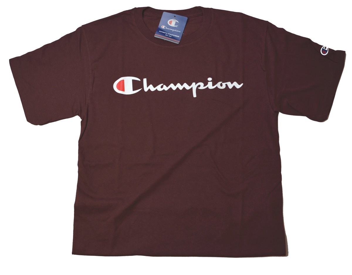 商品[国内直发] CHAMPION|CHAMPION 男士橘红色棉质短袖T恤 GT23H-Y07718-AUIB,价格¥181,第1张图片详细描述