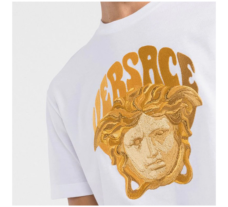 商品[国内直发] Versace|VERSACE 男士白色美杜莎音乐T恤 1003913-1A02785-1W000,价格¥5010,第8张图片详细描述