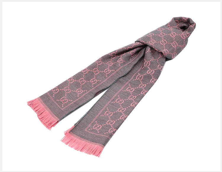 商品Gucci|GUCCI 拼色女士围巾 133483-3G200-1272,价格¥2579,第5张图片详细描述