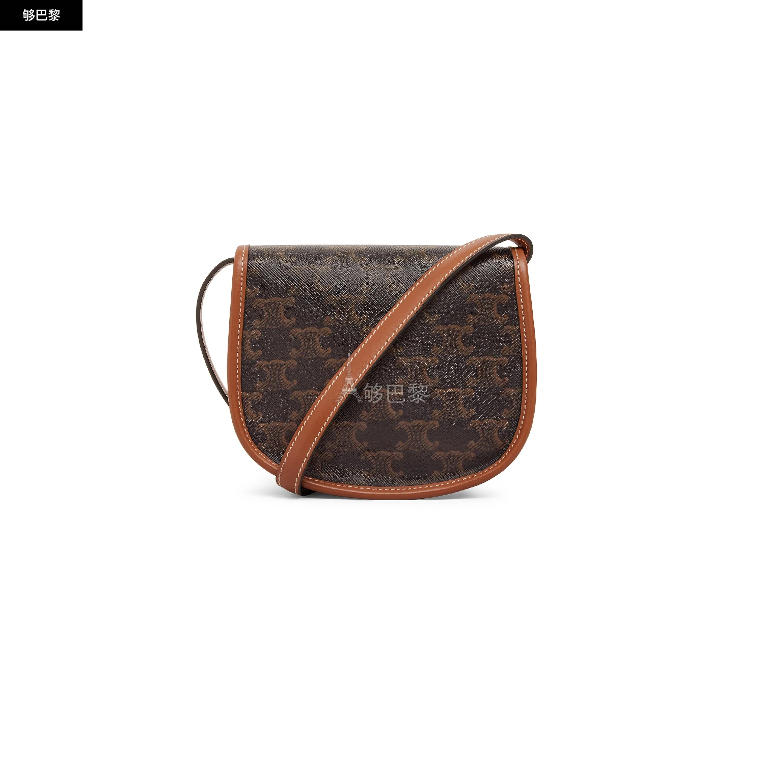 商品Celine|【预售】 女士 单肩包 Besace迷你标志印花牛皮革手袋  196702BZJ.04LU/04LU CEL37ZX5BRW ,价格¥10026,第5张图片详细描述