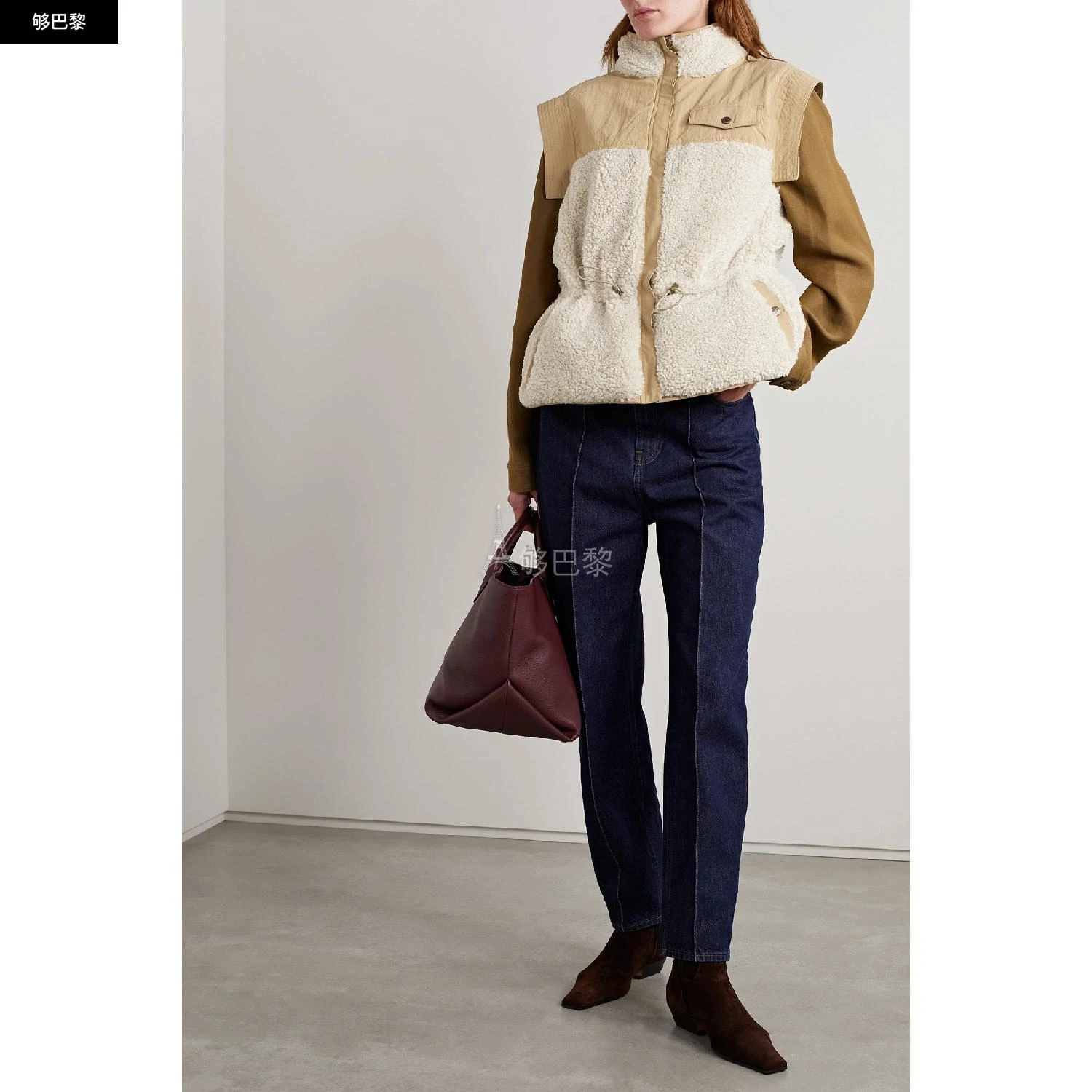 商品Ulla Johnson|包邮包税【预售7天发货】 ULLA JOHNSON 24春夏 女士 马甲 Tariet 抓绒软壳面料马甲 1647597306494395 PF230503FAW ,价格¥3050,第4张图片详细描述