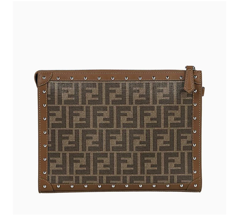 商品[国内直发] Fendi|FENDI 棕色男士手拿包 7VA491-A8V3-F18AT,价格¥11869,第5张图片详细描述