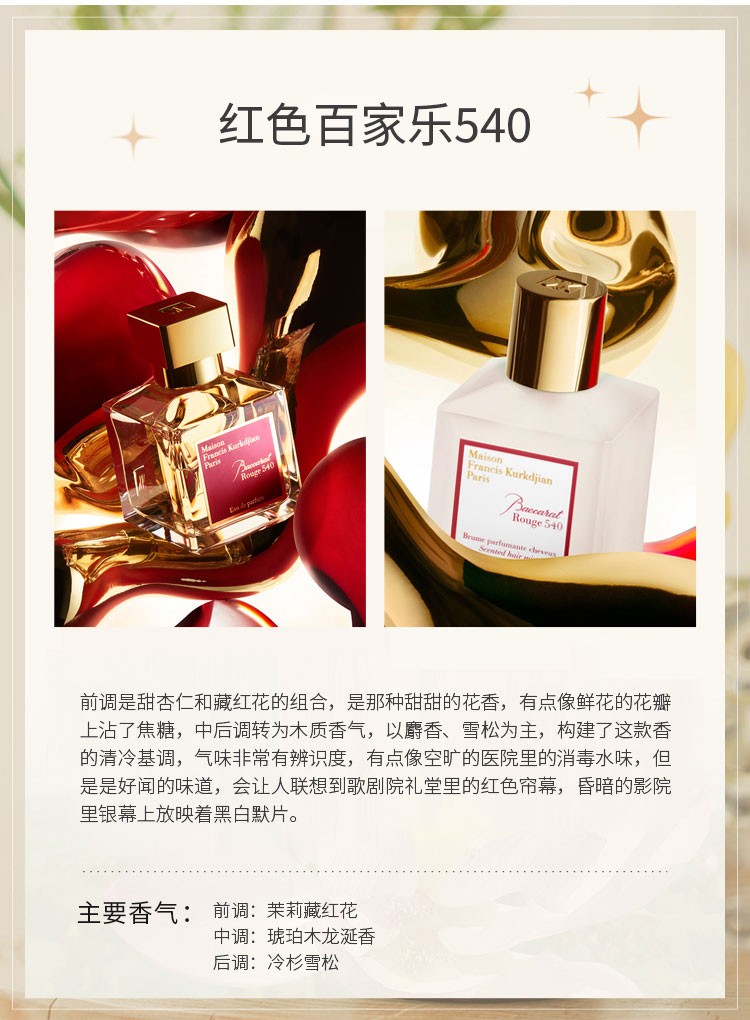 商品Maison Francis Kurkdjian|MAISON FRANCIS KURKDJIAN 弗朗西斯·库尔吉安全系列女士香氛礼盒套装 香水70ml+头发喷雾70ml,价格¥1928,第7张图片详细描述