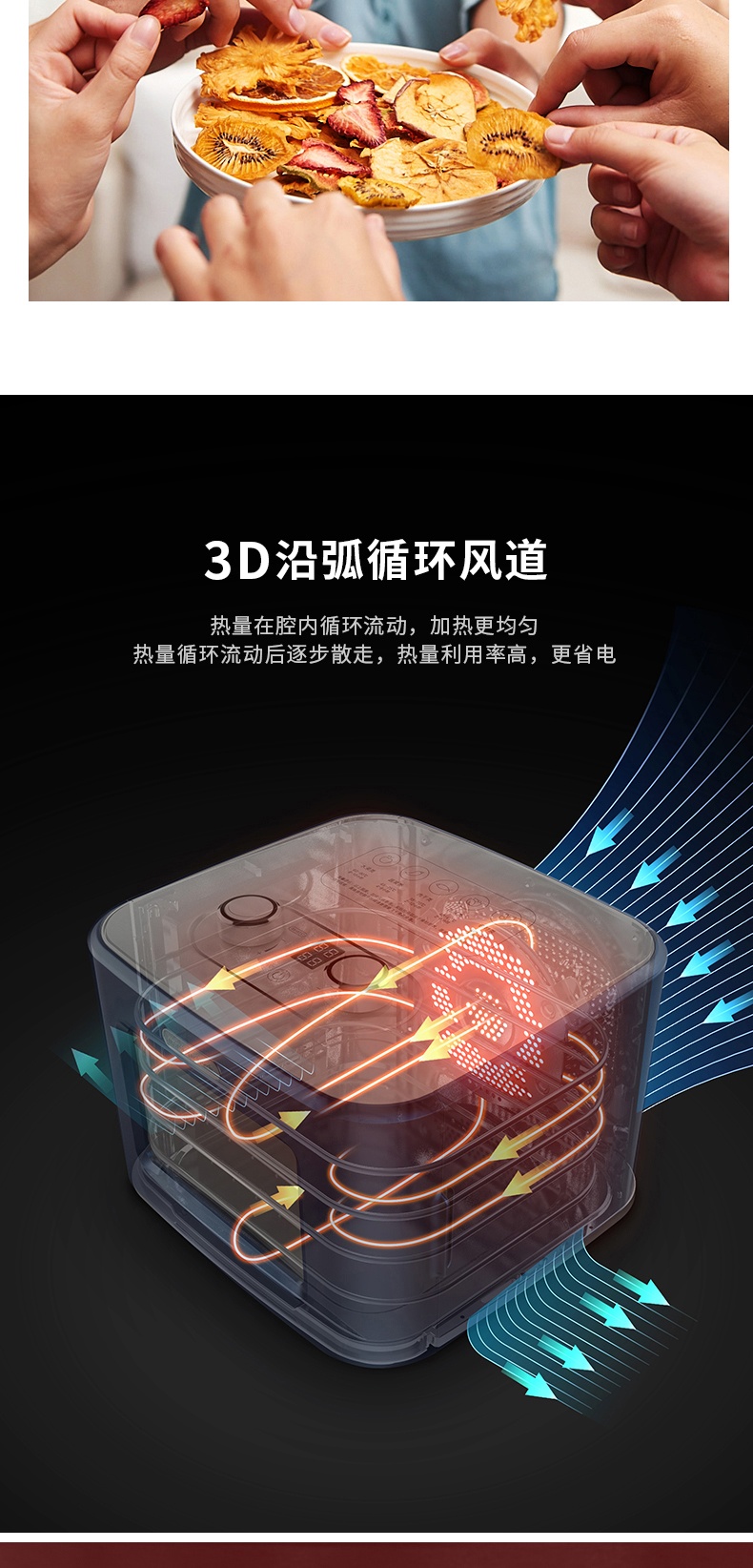 商品Morphy Richards|英国摩飞 干果机 MR6255 水果蔬宠物零食品肉干烘干风干机,价格¥581,第7张图片详细描述