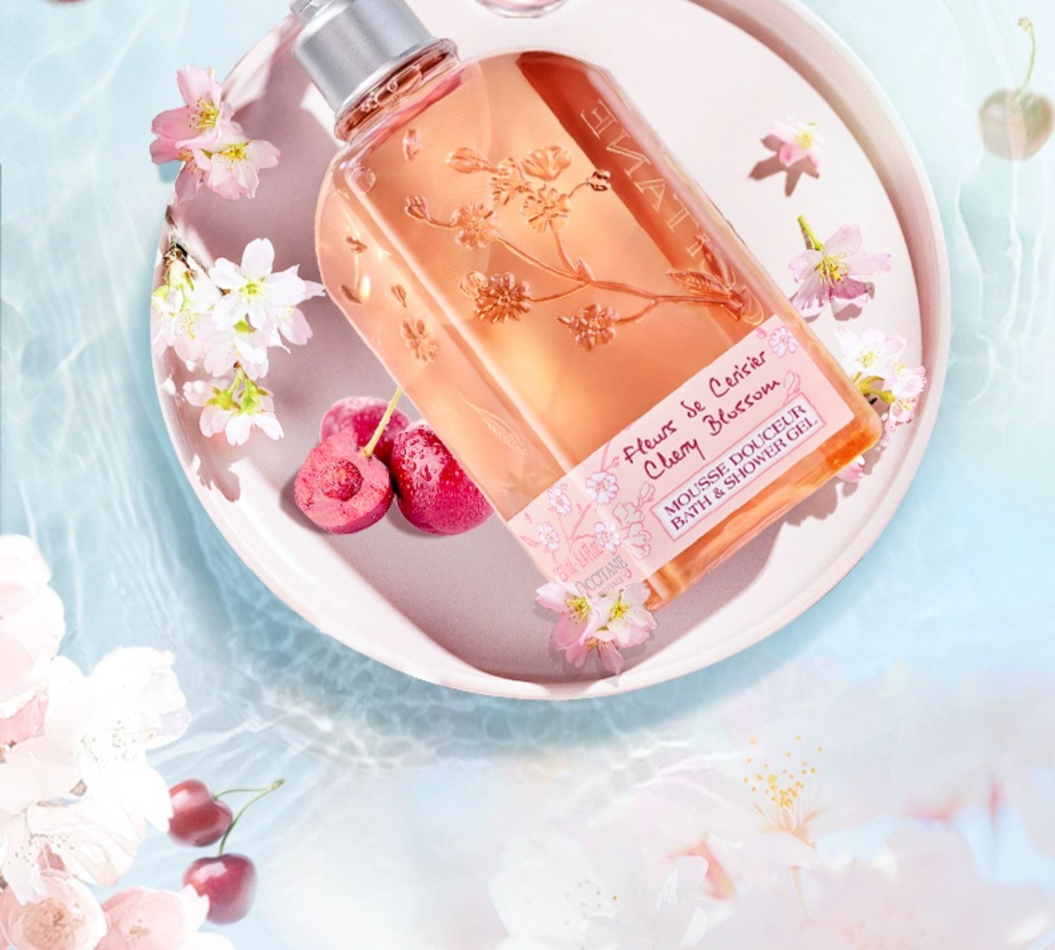 商品L'Occitane|L'OCCITANE 欧舒丹 樱花圣诞3三件套身体乳250ml沐浴露250ml护手霜75ml 闪亮少女肌,价格¥497,第12张图片详细描述