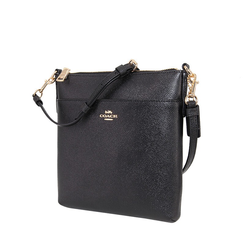 商品[国内直发] Coach|蔻驰COACH女士专柜款黑色皮质单肩斜挎包邮差包 41320 GDBLK,价格¥812,第5张图片详细描述