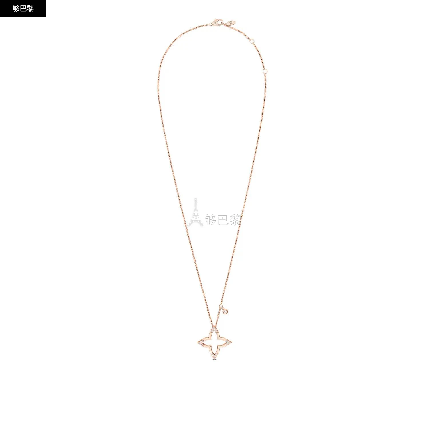 商品Louis Vuitton|【预售】 LV路易威登 24秋冬 女士 吊坠 LOUIS VUITTON BLOSSOM 18K 金钻石项链 Q03083,价格¥35627,第5张图片详细描述