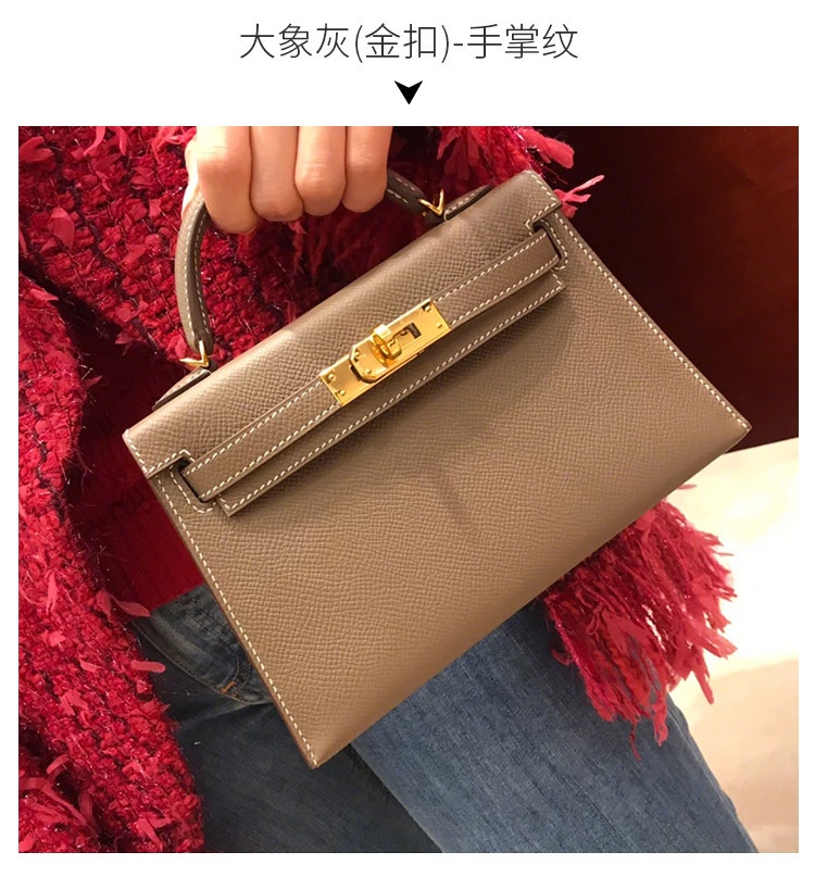 商品[国内直发] GLENVINTEN|格岚云顿迷你Kelly二代凯莉包真皮女包潮新款网红单肩斜挎手提包,价格¥358,第5张图片详细描述