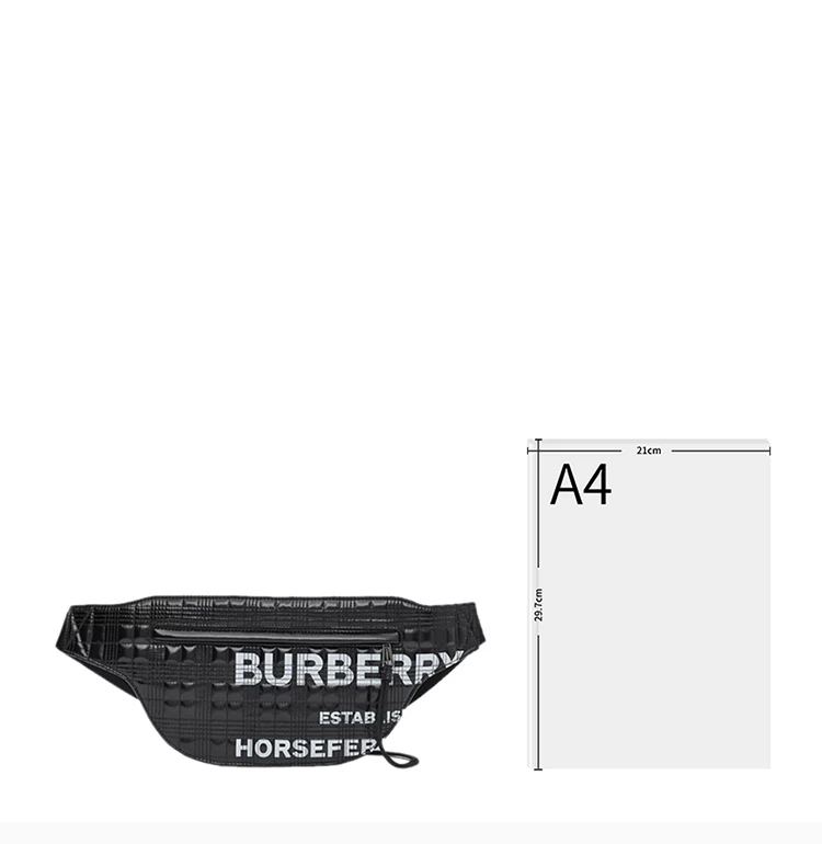 商品[国内直发] Burberry|Burberry 博柏利Horseferry 印花涂层帆布布鲁摩腰包 8028160,价格¥4082,第4张图片详细描述