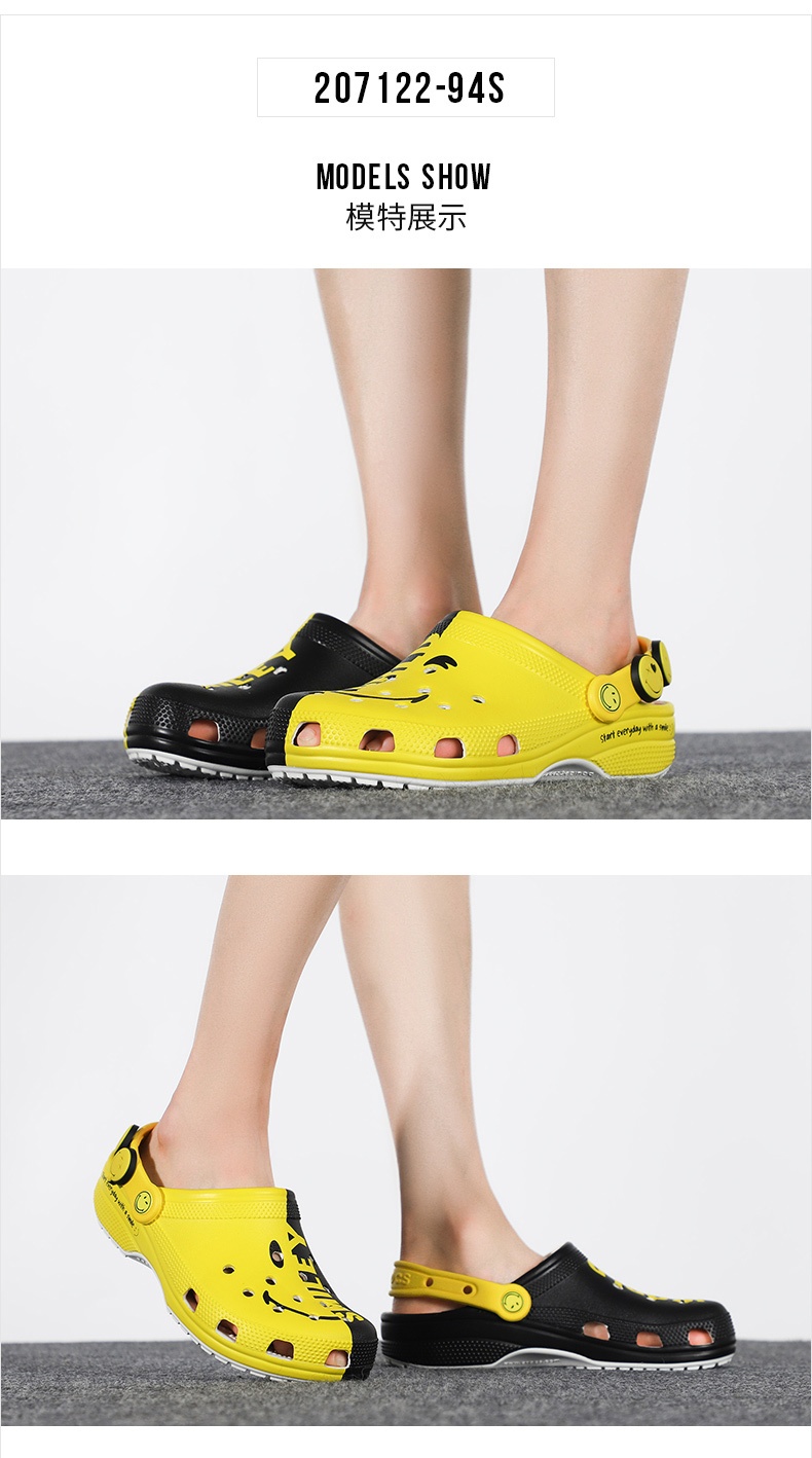 商品[国内直发] Crocs|Classic smiley 2 clog 经典笑脸二代克骆格 男士休闲凉鞋拖鞋洞洞鞋,价格¥218,第1张图片详细描述