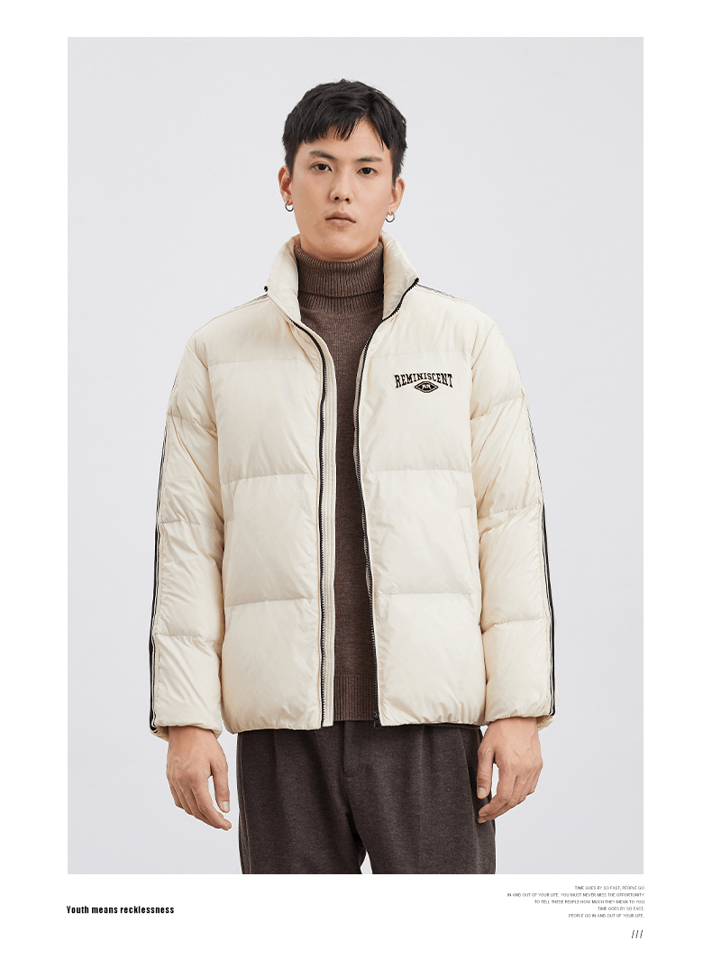 商品[国内直发] ROBINHOOD|罗宾汉时尚潮流男女同款羽绒服-R128Y5469-米色,价格¥477,第4张图片详细描述