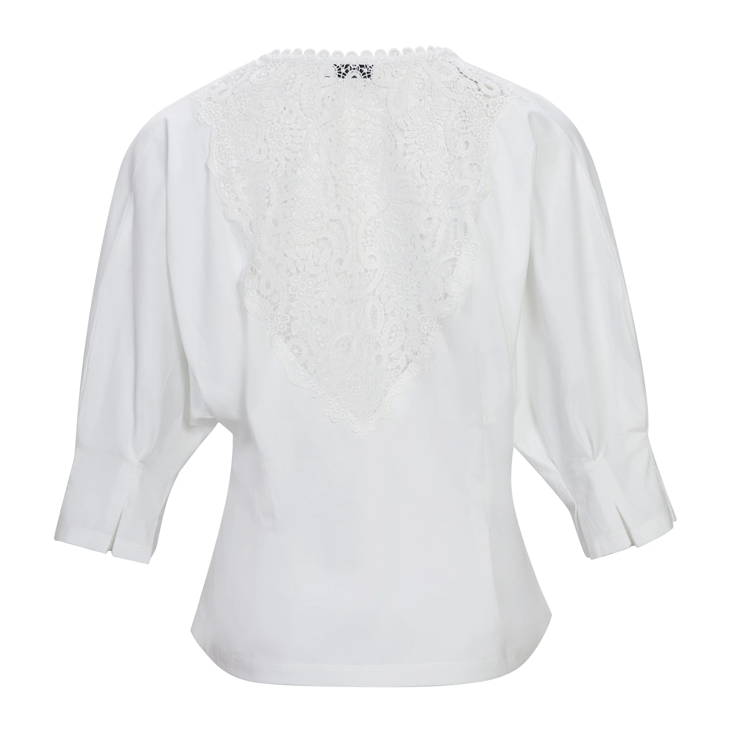 商品[国内直发] Sandro|SANDRO 白色女士T恤 R130055P-WHITE,价格¥371,第6张图片详细描述