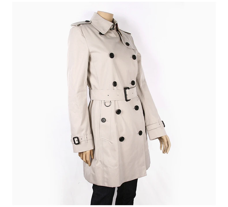 商品[国内直发] Burberry|BURBERRY 女米色女士风衣 3886097,价格¥10167,第6张图片详细描述