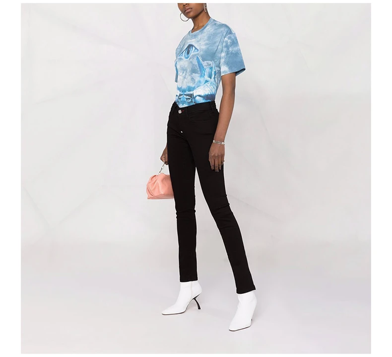商品Philipp Plein|PHILIPP PLEIN 女士黑色棉质紧身低腰牛仔裤 WDT1685-PDE004N-02KT,价格¥2472,第6张图片详细描述
