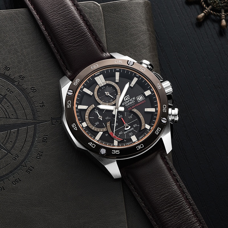 商品[国内直发] Casio|卡西欧手表 太阳能动力 人造蓝宝石镜面 100米防水功能,价格¥1336,第1张图片详细描述