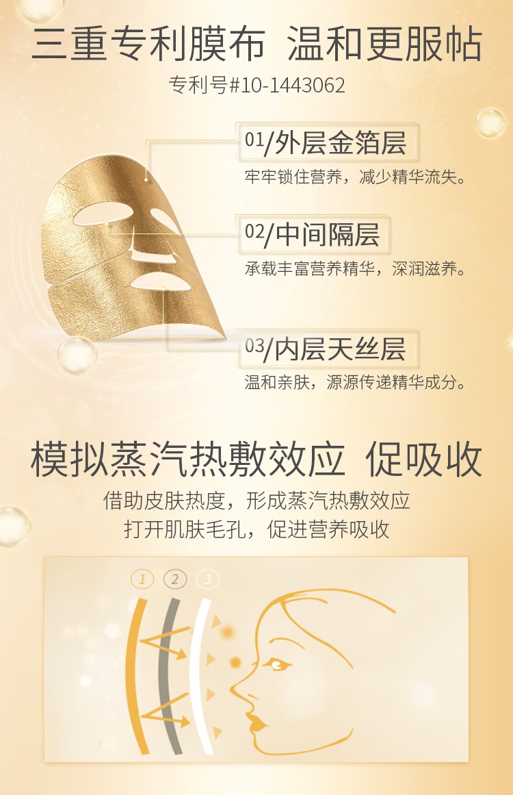 商品[国内直发] AHC|韩国AHC黄金B5玻尿酸蒸汽面膜黄金滋养补水保湿焕活肌底光滑紧实肌肤水润光泽收紧毛孔 5片/盒,价格¥84,第1张图片详细描述