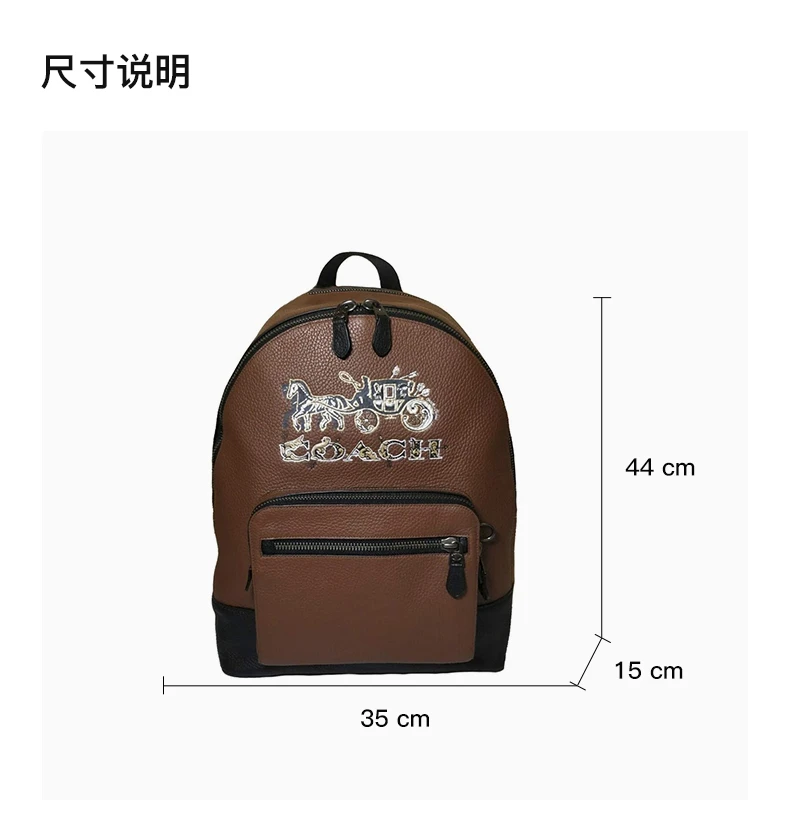 商品Coach|COACH 男士拼色双肩包 F76890QBSAE,价格¥1963,第3张图片详细描述