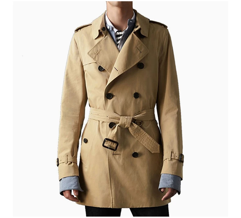 商品[国内直发] Burberry|BURBERRY 卡其色男士风衣 3983339,价格¥12028,第5张图片详细描述