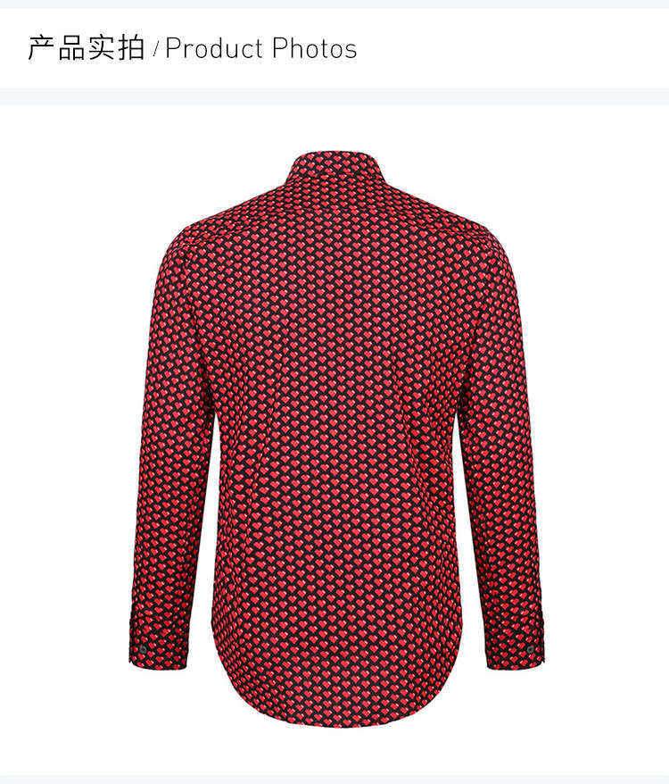 商品Moschino|Moschino 莫斯奇诺 男士红黑色棉质衬衫 R70W650-25330-2,价格¥1047,第5张图片详细描述