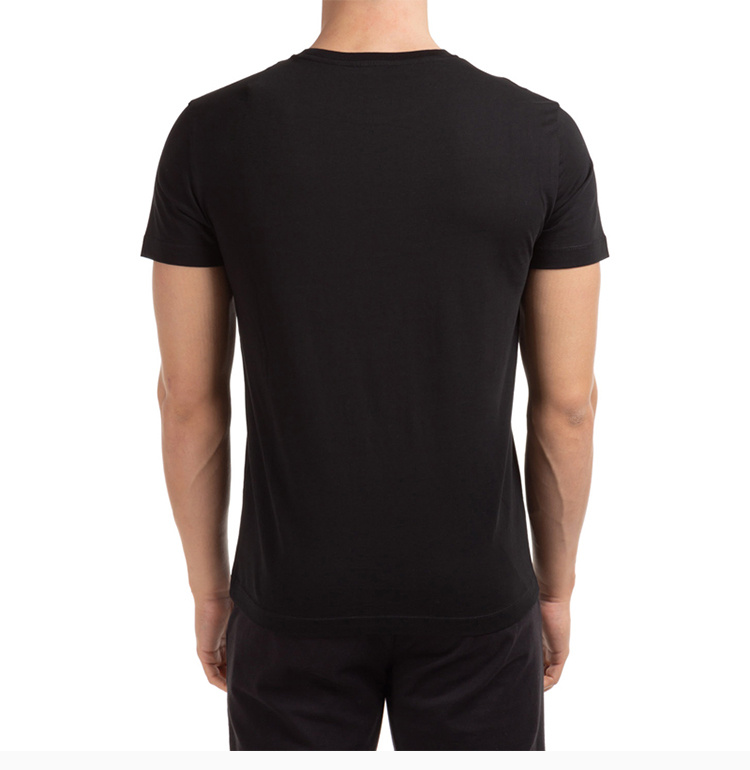 商品Emporio Armani|Emporio Armani 安普里奥 阿玛尼 男士黑色印花短袖T恤 3HPT48-PJT3Z-1200,价格¥390,第7张图片详细描述